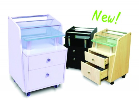 DP-CART-XXX Storage - Accessory Pedicart with Glass Top